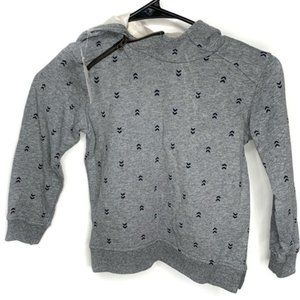 PL Kids Gray Printed Hoodie Sweater Size 4 NWT